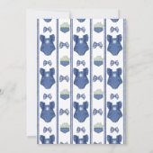 Invitation Vêtements de filles en jean bleu sur un baby showe (Dos)