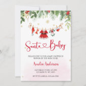 Invitation Vêtements de Noël pour Bébé Fille Cadeau de Naissa (Devant)