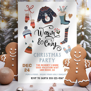 Invitation Vêtements de Noël pour une fête d'hiver chaleureus
