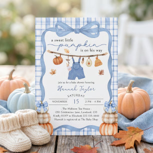 Invitation Vêtements de Petit Garçon Citrouille Fête de Naiss