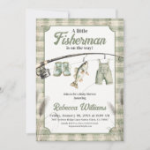 Invitation Vêtements Gingham de Pêcheur Corde à Linge Fête Pr (Devant)