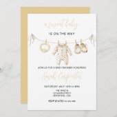 Invitation Vêtements pour bébés Baby shower neutre selon le s (Devant / Derrière)