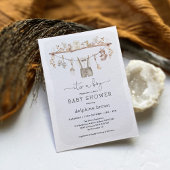 Invitation Vêtements pour bébés Boho Baby shower tonique neut