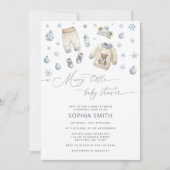 Invitation Vêtements Pour Bébés D'Hiver Un Joyeux Petit Baby (Devant)