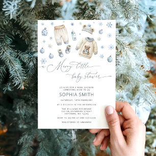 Invitation Vêtements Pour Bébés D'Hiver Un Joyeux Petit Baby