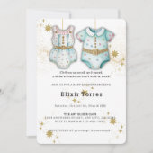 Invitation Vêtements Whimsical Baby shower neutre genre (Devant)