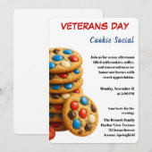 Invitation Veterans Day | Cookie Social Celebration (Devant / Derrière)