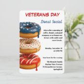 Invitation Veterans Day | Donut Social Celebration (Debout devant)