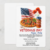 Invitation Veterans Day | Fish and chips Celebration (Devant / Derrière)