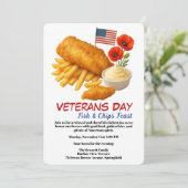 Invitation Veterans Day | Fish and chips Celebration (Debout devant)