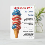 Invitation Veterans Day | Ice cream social party (Debout devant)