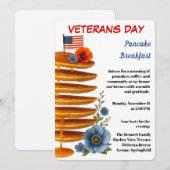 Invitation Veterans Day | Pancake Breakfast Celebration (Devant / Derrière)