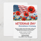 Invitation Veterans Day | Remembrance Ceremony (Devant / Derrière)