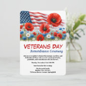 Invitation Veterans Day | Remembrance Ceremony (Debout devant)
