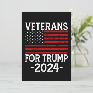 Invitation Vétérans pour Trump 2024 Pro Trump