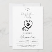 Invitation Veterinarian Graduation Party (Devant)