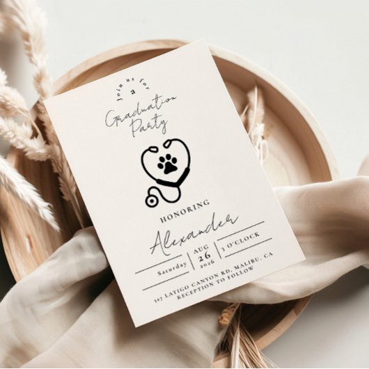 Invitation Veterinarian Graduation Party