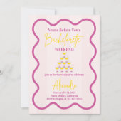 Invitation Veuve Avant Vows Bachelorette Week-end Itinéraire (Devant)