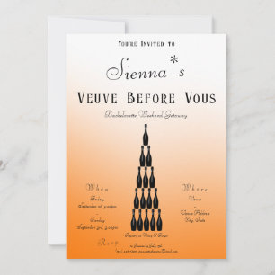 Invitation Veuve avant vows Tour Champagne Bachelorette