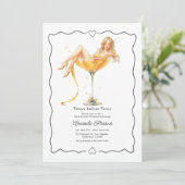 Invitation Veuve Before Vows Champagne Week-end Enterrement d (Debout devant)