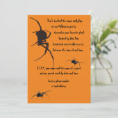 Invitation veuve noire araignée (Debout devant)