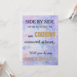 Invitation Veux-tu être ma demoiselle d'honneur ?
