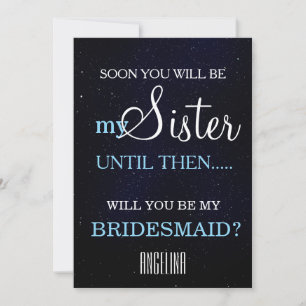 Invitation Veux-tu être ma demoiselle d'honneur?