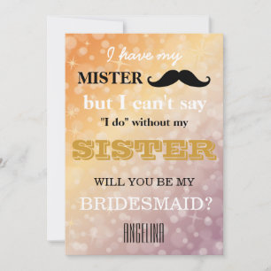 Invitation Veux-tu être ma demoiselle d'honneur?