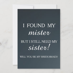 Invitation Veux-tu être ma demoiselle d'honneur?