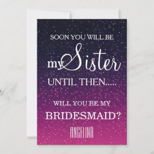 Invitation Veux-tu être ma demoiselle d'honneur ?