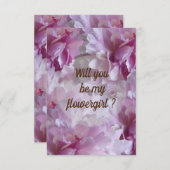 Invitation Veux-tu être ma demoiselle d'honneur avec des fleu (Devant / Derrière)