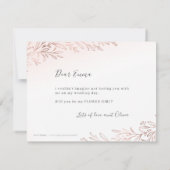 Invitation Veux-tu être ma demoiselle d'honneur rose gold bot (Dos)