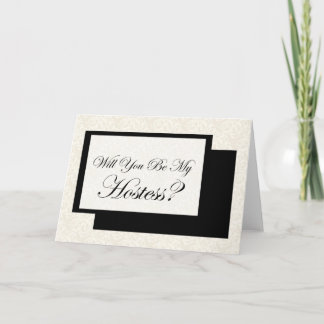 Invitation Veux-tu être mon hôtesse?