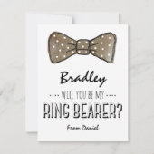 Invitation Veux-tu être mon porte-anneau ? | Mariage rustique (Devant)