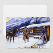 Invitation « Viande de Noël » par Charles M Russell (Devant / Derrière)