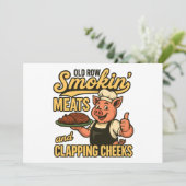 Invitation Viandes fumées de vieilles rangées et joues (Debout devant)