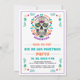 Invitation Vibe Day Of The Dead, Dia De Los Muertos