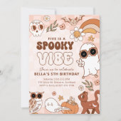 Invitation Vibe Éffrayante rétro Halloween Anniversaire Invit (Devant)