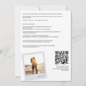 Invitation Vibe plage avec détails et code QR Mariage (Dos)
