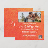 Invitation Vibes d'automne-Automne-Photo-Mariage-QR code- (Devant / Derrière)