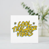 Invitation VIBES DE PROF COOL Cadeau pour la fête des enseign (Debout devant)