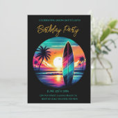 Invitation Vibes de surf été-fête-coucher-coucher (Debout devant)