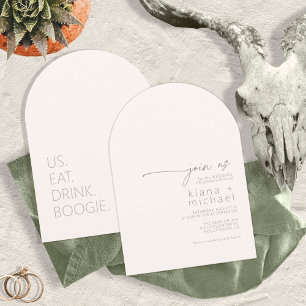 Invitation Vibes du désert Mangez Boire Boogie Ivory Arch ID1