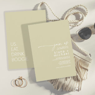 Invitation Vibes du désert Mariage manger Boogie Boogie Sage