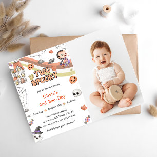Invitation Vibes éffrayantes Cute Halloween Photo Premier Ann
