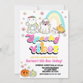 Invitation Vibes éffrayantes Fantôme Super Halloween Annivers (Devant)