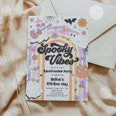 Invitation Vibes éffrayantes Halloween mignonne Fantôme Super