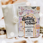 Invitation Vibes éffrayantes Halloween mignonne Fantôme Super