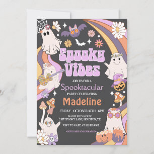 Invitation Vibes éffrayantes Hippie Halloween