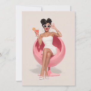 Invitation Vibes Glamour Rétro Chic